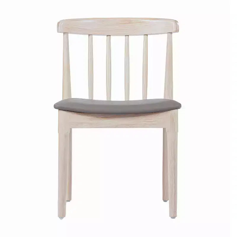Flash Furniture Chester Commercial Grade Solid Wood Dining Chair with Slatted Backrest and Vinyl Seat