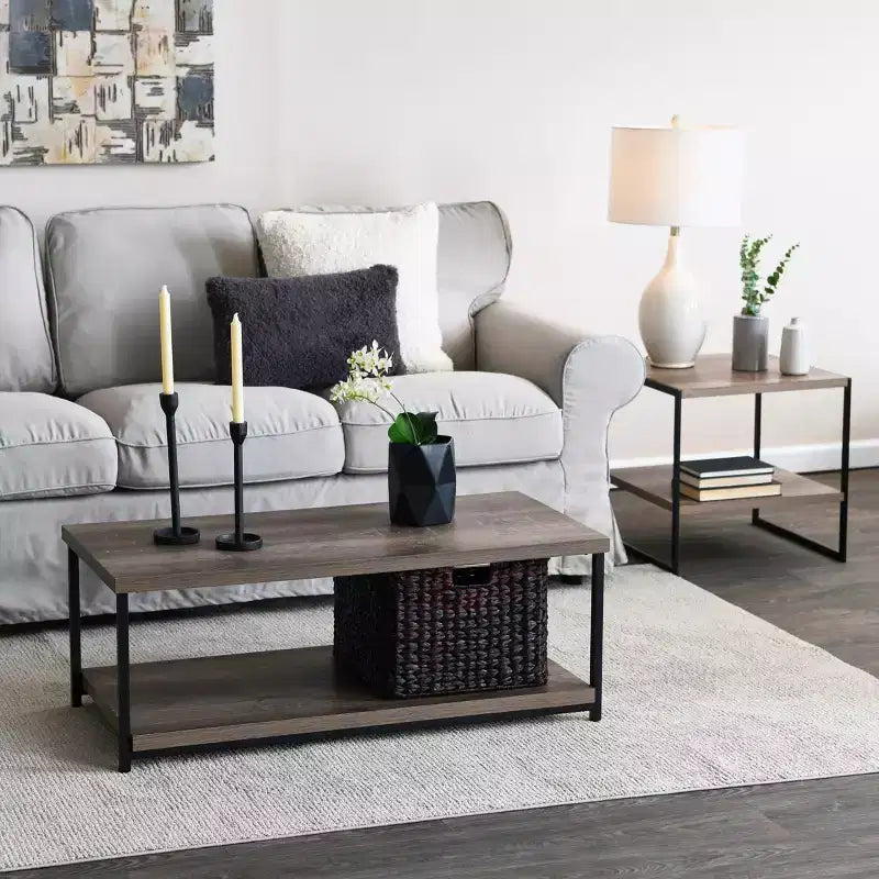 Table d'appoint carrée Jamestown Household Essentials