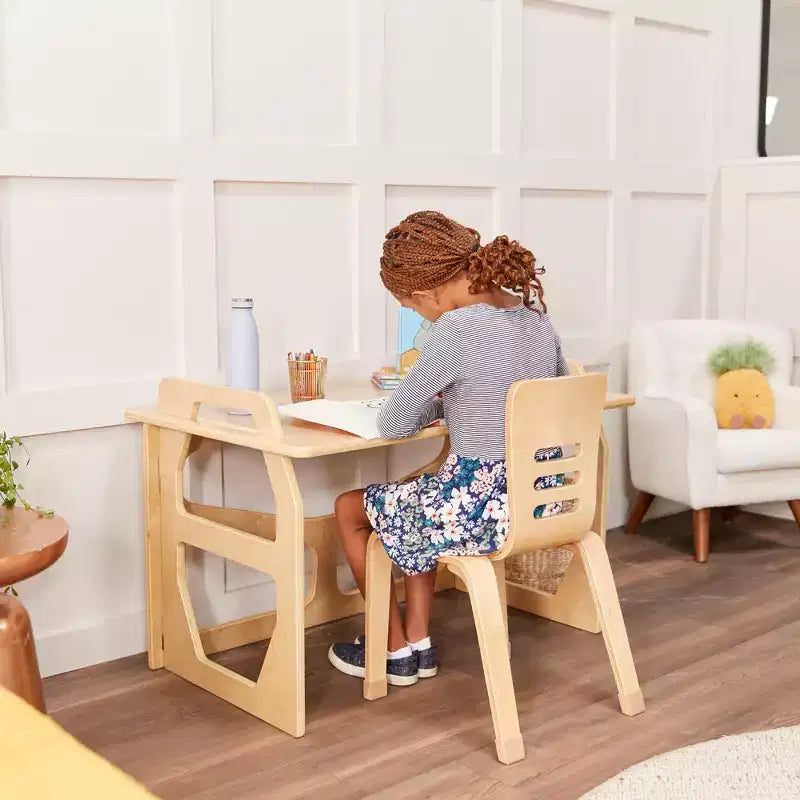 ECR4Kids StudyStation en bois, bureau d'écriture pour étudiant, meuble Montessori