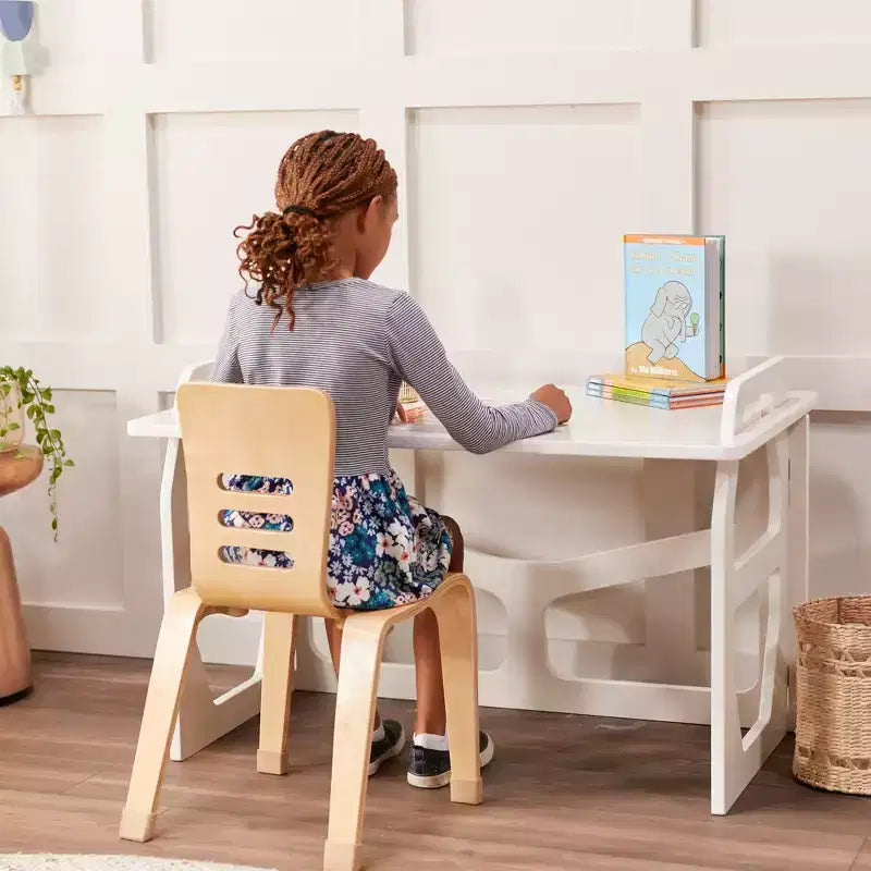 ECR4Kids StudyStation en bois, bureau d'écriture pour étudiant, meuble Montessori