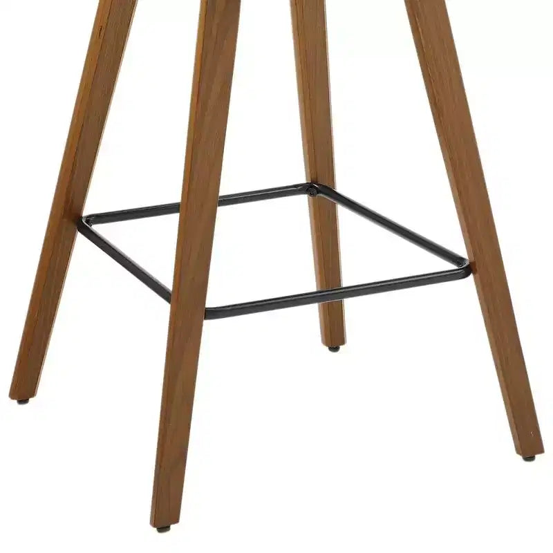HOMLUX Lot de 2 tabourets de bar en chêne courbé, sièges incurvés ergonomiques, style Mid-Century
