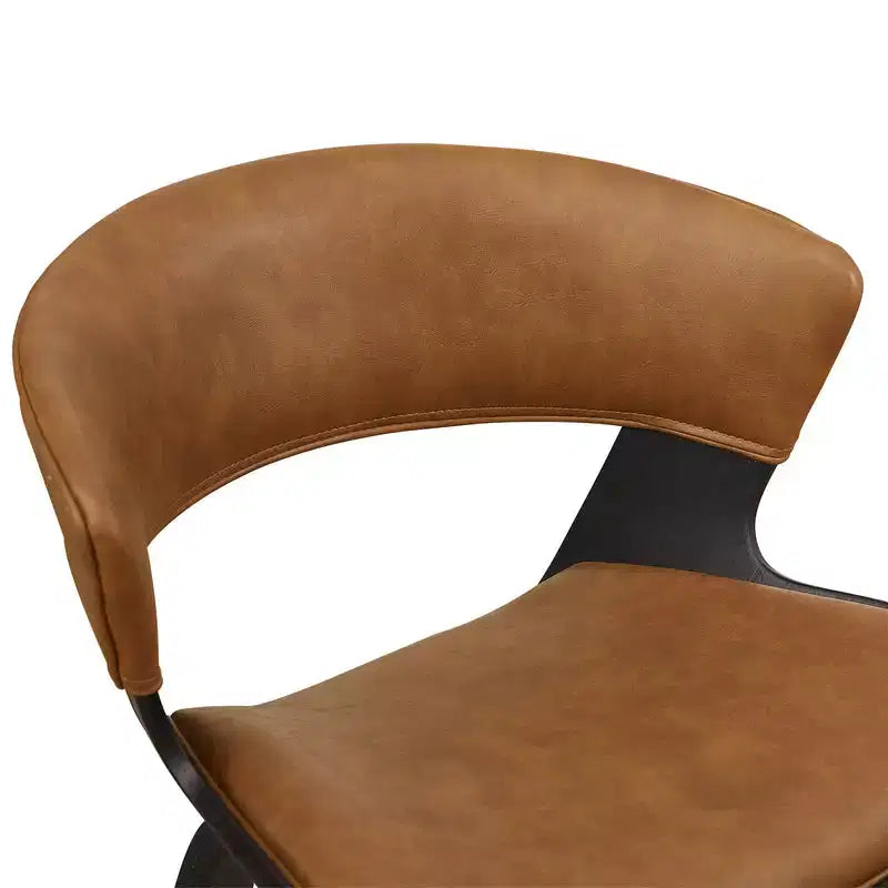 HOMLUX Lot de 2 tabourets de bar en chêne courbé, sièges incurvés ergonomiques, style Mid-Century