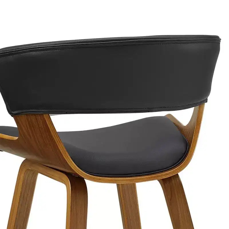 HOMLUX Lot de 2 tabourets de bar en chêne courbé, sièges incurvés ergonomiques, style Mid-Century