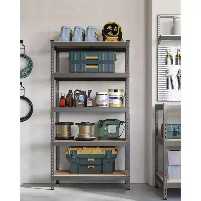 Étagère de rangement à 5 niveaux SONGMICS, pour garage, montage sans boulons, étagère modulable, charge 875 kg, pour abri de jardin, entrepôt, cave, cuisine