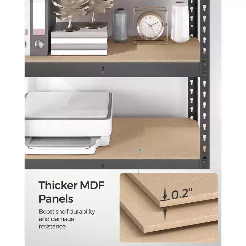 Étagère de rangement à 5 niveaux SONGMICS, pour garage, montage sans boulons, étagère modulable, charge 875 kg, pour abri de jardin, entrepôt, cave, cuisine