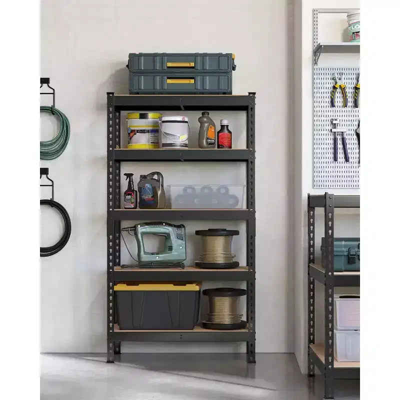 Étagère de rangement à 5 niveaux SONGMICS, pour garage, montage sans boulons, étagère modulable, charge 875 kg, pour abri de jardin, entrepôt, cave, cuisine