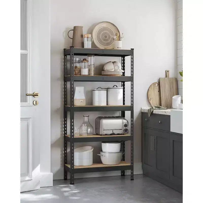 Étagère de rangement à 5 niveaux SONGMICS, pour garage, montage sans boulons, étagère modulable, charge 875 kg, pour abri de jardin, entrepôt, cave, cuisine