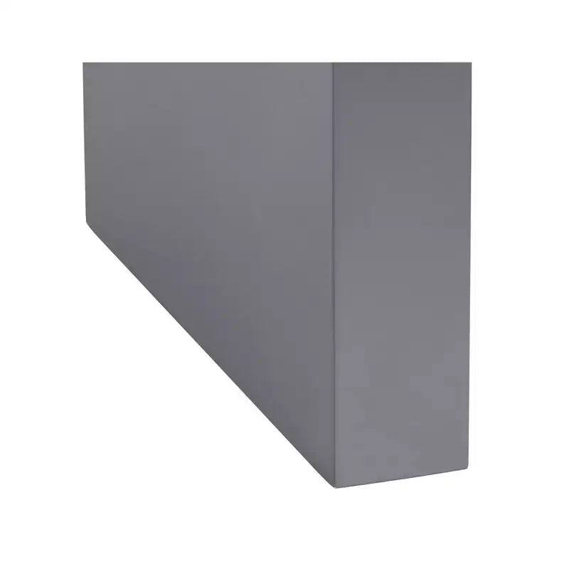 Studio 55D Jessa Table de bar rectangulaire moderne minimaliste en bois 60 x 18 gris brillant pour espaces Salon Cuisine Chambre Chevet Entrée Bureau à domicile