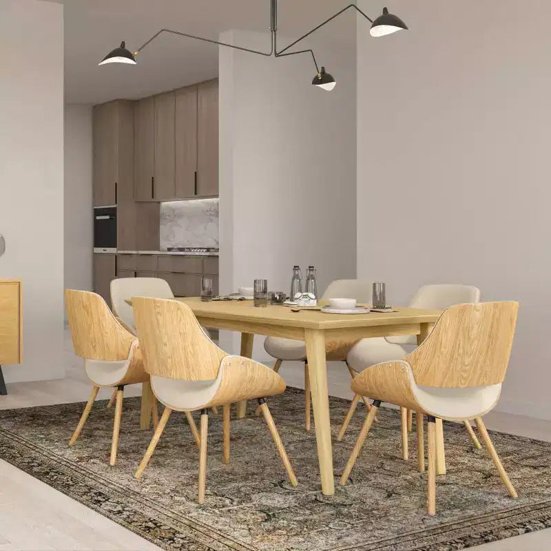 Table de salle à manger rectangulaire WyndenHall Tierney de style Mid-Century