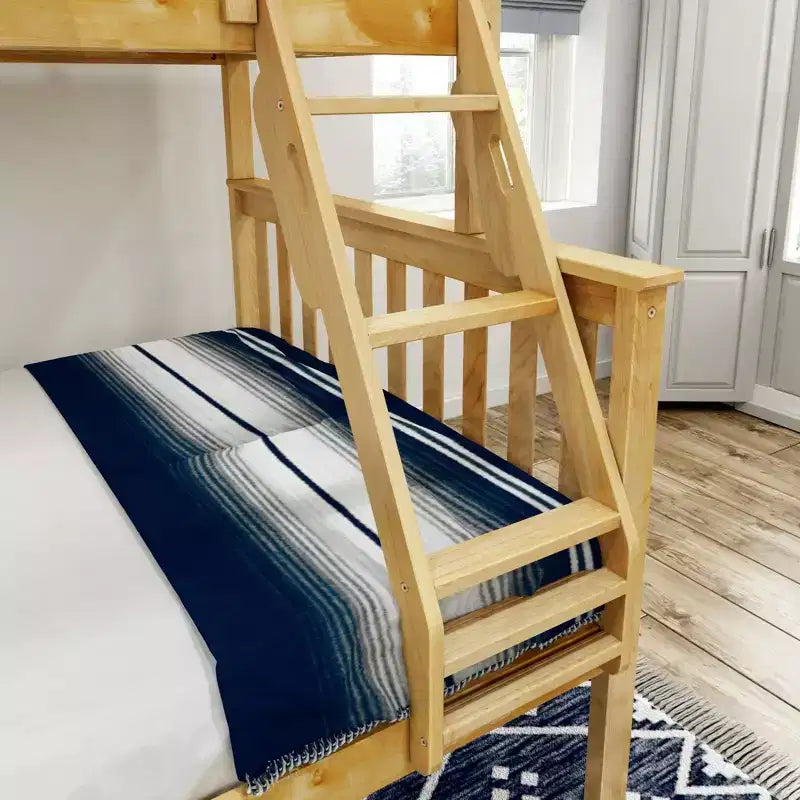 Lit superposé simple sur double en bois massif Plank+Beam, aucun sommier tapissier requis