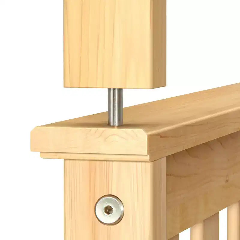 Lit superposé simple sur double en bois massif Plank+Beam, aucun sommier tapissier requis