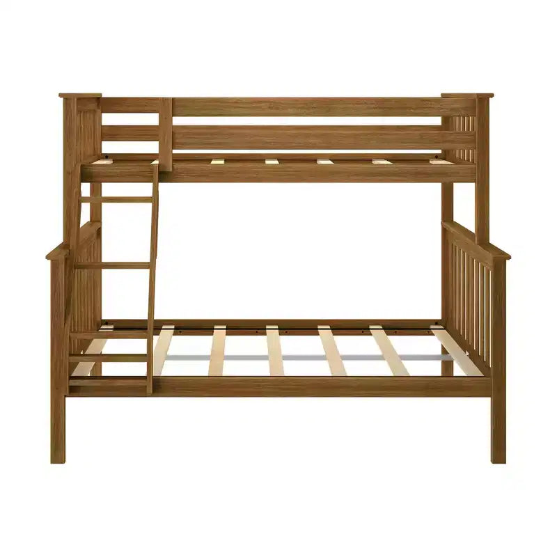 Lit superposé simple sur double en bois massif Plank+Beam, aucun sommier tapissier requis