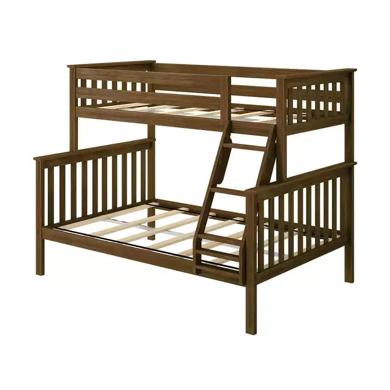 Lit superposé simple sur double en bois massif Plank+Beam, aucun sommier tapissier requis
