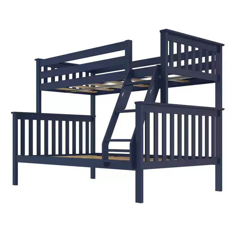 Lit superposé simple sur double en bois massif Plank+Beam, aucun sommier tapissier requis