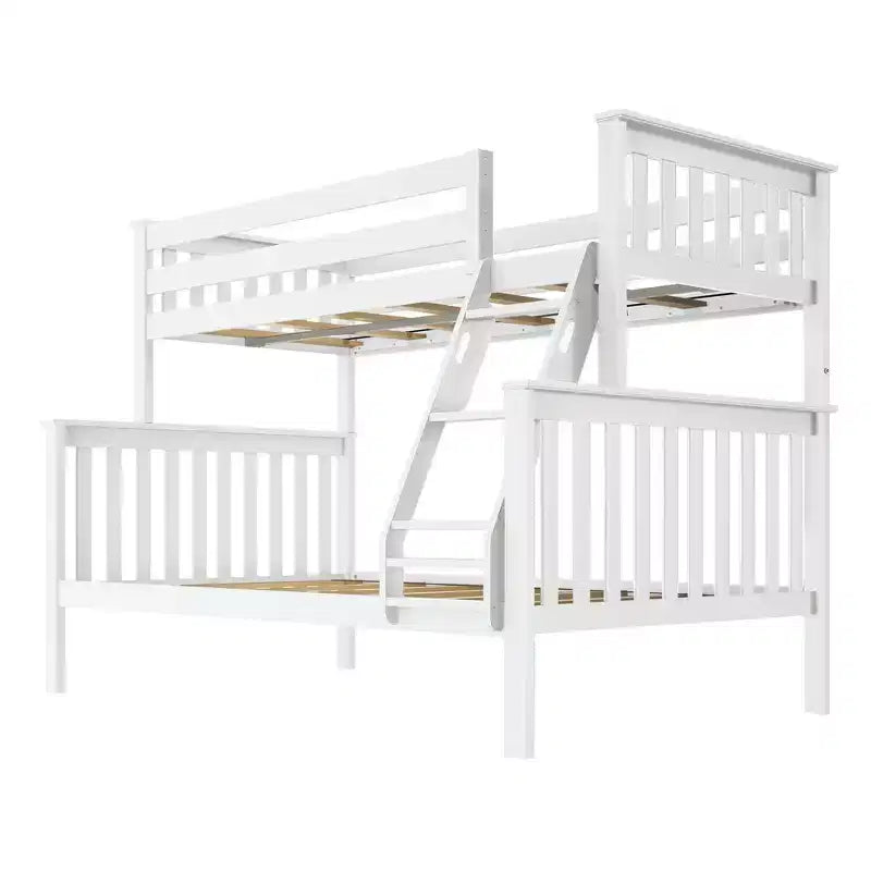 Lit superposé simple sur double en bois massif Plank+Beam, aucun sommier tapissier requis