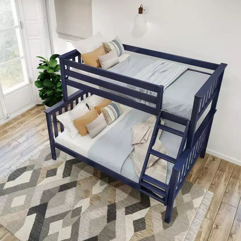 Lit superposé simple sur double en bois massif Plank+Beam, aucun sommier tapissier requis