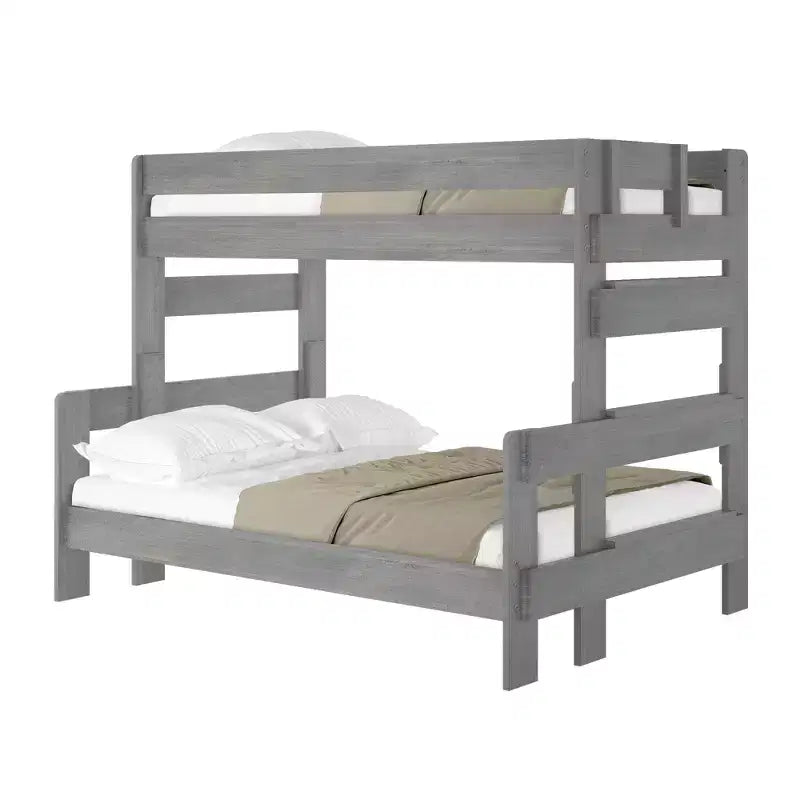 Plank+Beam Solid Wood Farmhouse Twin over Full Bunk Bed