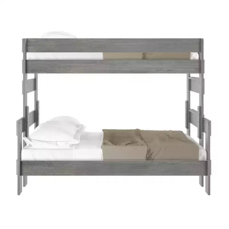 Plank+Beam Solid Wood Farmhouse Twin over Full Bunk Bed