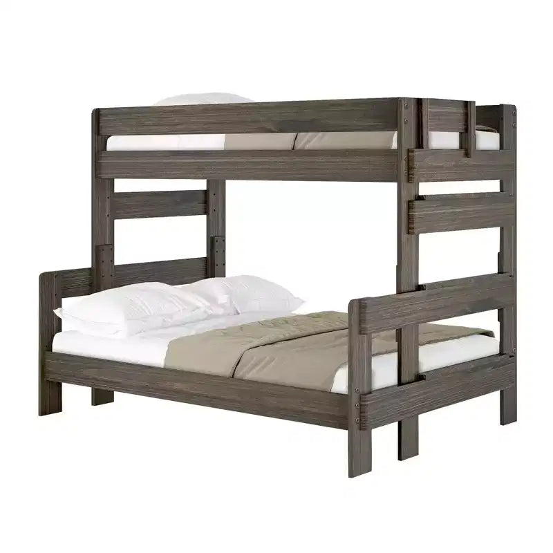 Plank+Beam Solid Wood Farmhouse Twin over Full Bunk Bed