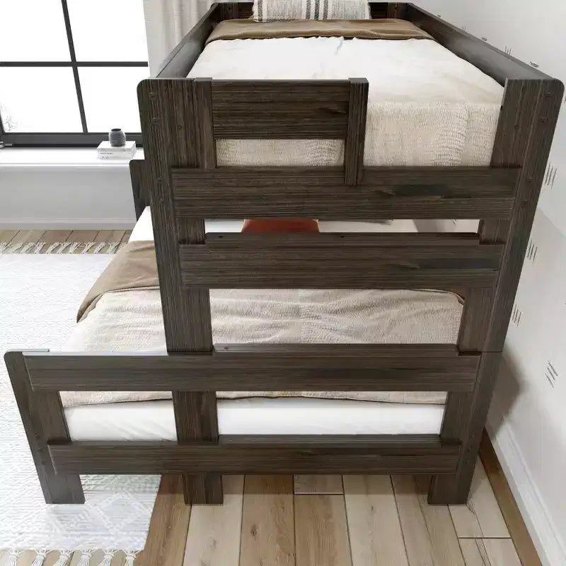 Plank+Beam Solid Wood Farmhouse Twin over Full Bunk Bed