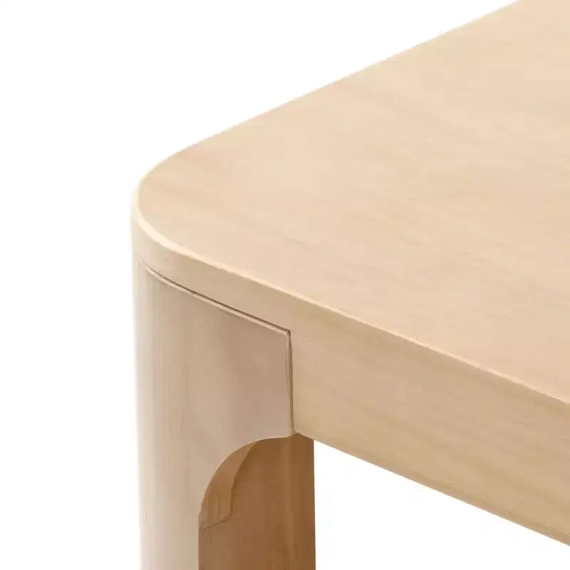 Plank+Beam Rectangular Side Table with Shelf, Slim Side Table for Living Room