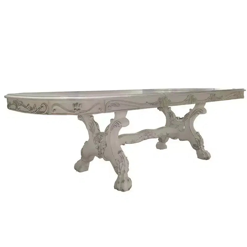 Dresden Dining Table Bone White Finish - Acme Furniture