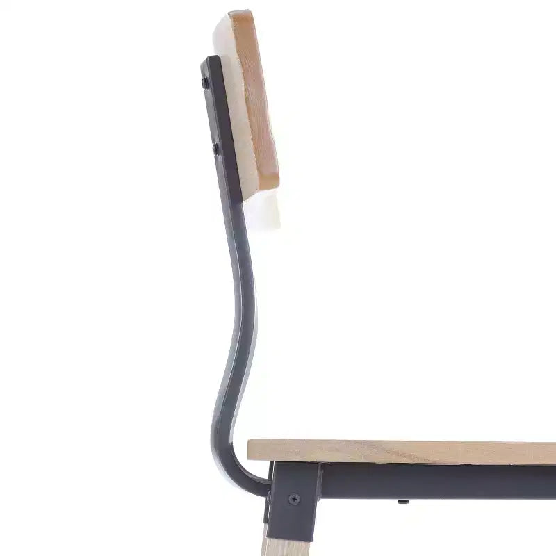 Merrick Lane Bar Height Dining Stools with Steel Supports and Footrest - Set Of 2