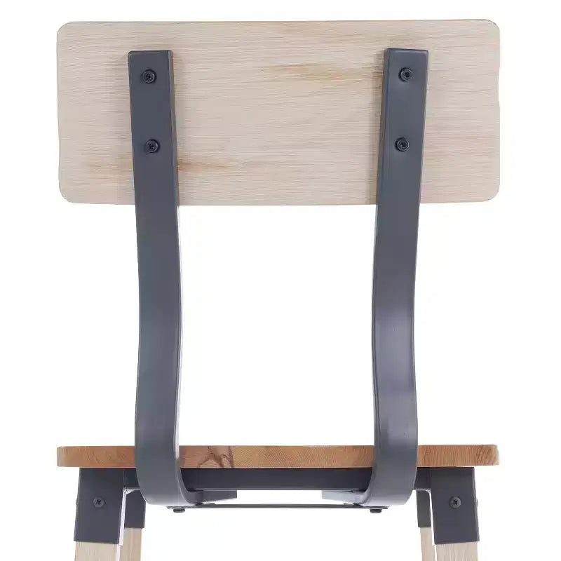 Merrick Lane Bar Height Dining Stools with Steel Supports and Footrest - Set Of 2