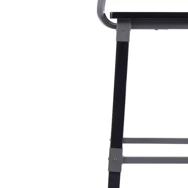 Merrick Lane Bar Height Dining Stools with Steel Supports and Footrest - Set Of 2