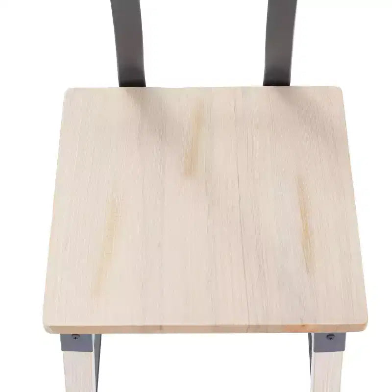 Merrick Lane Bar Height Dining Stools with Steel Supports and Footrest - Set Of 2