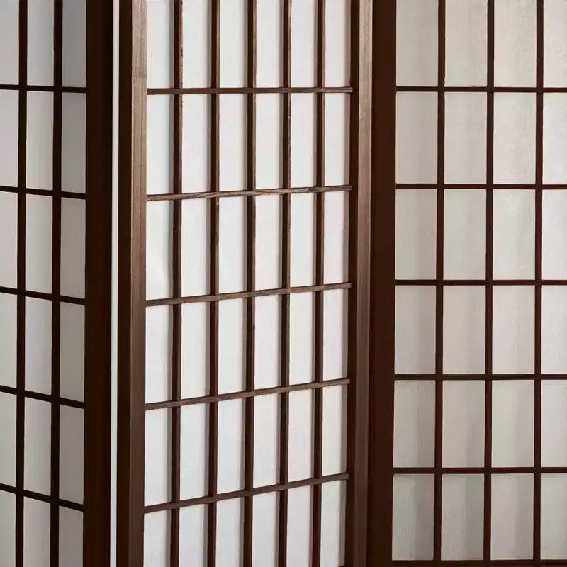 Paravent Shoji à carreaux de 1,20 m de haut - (3 panneaux)