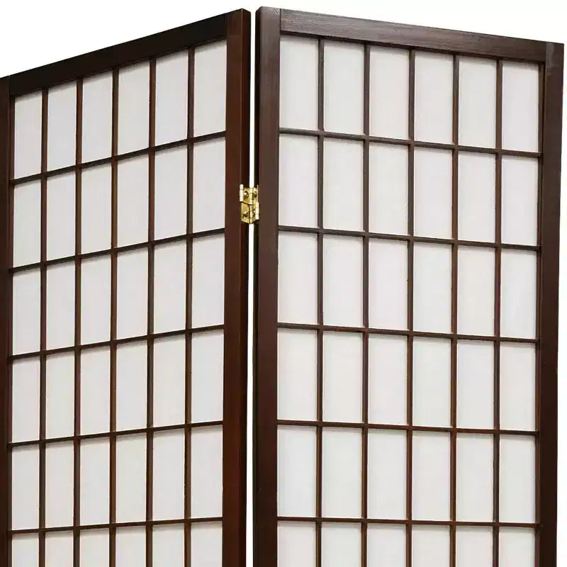 Paravent Shoji à carreaux de 1,20 m de haut - (3 panneaux)