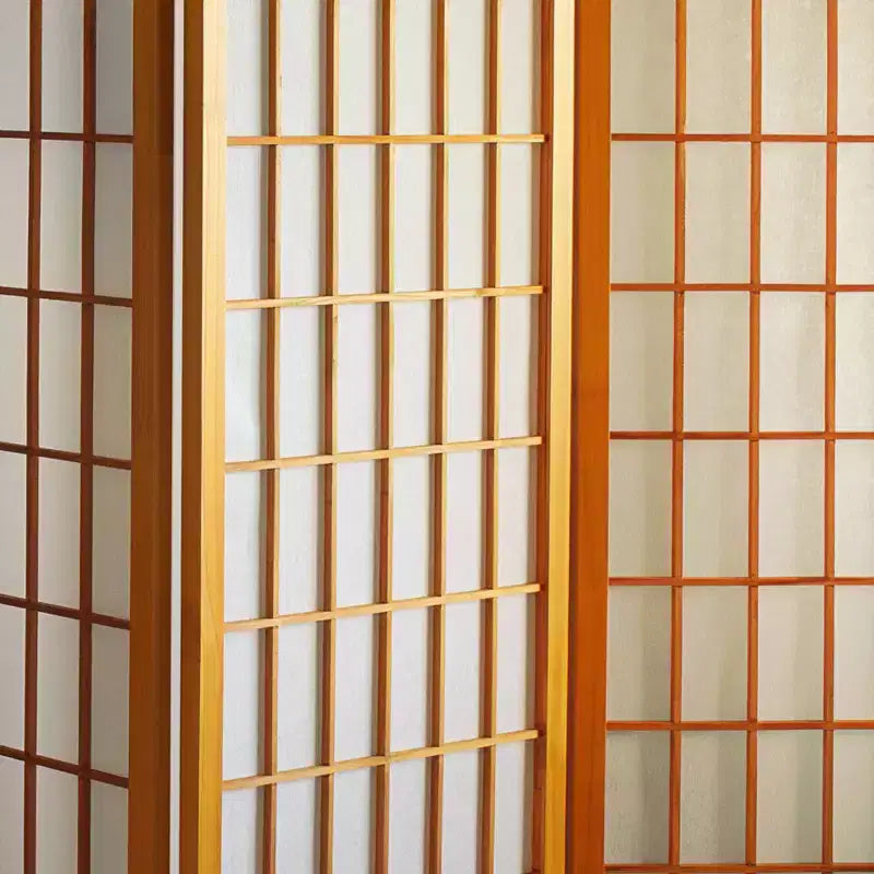 Paravent Shoji à carreaux de 1,20 m de haut - (3 panneaux)
