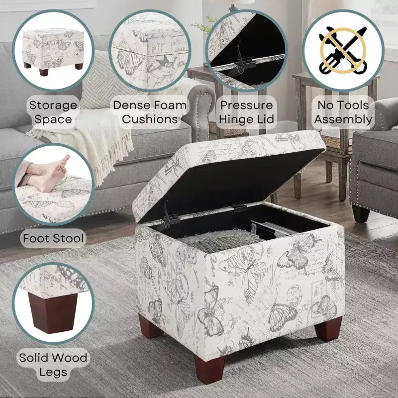 Pouf de rangement Madison Breighton Home