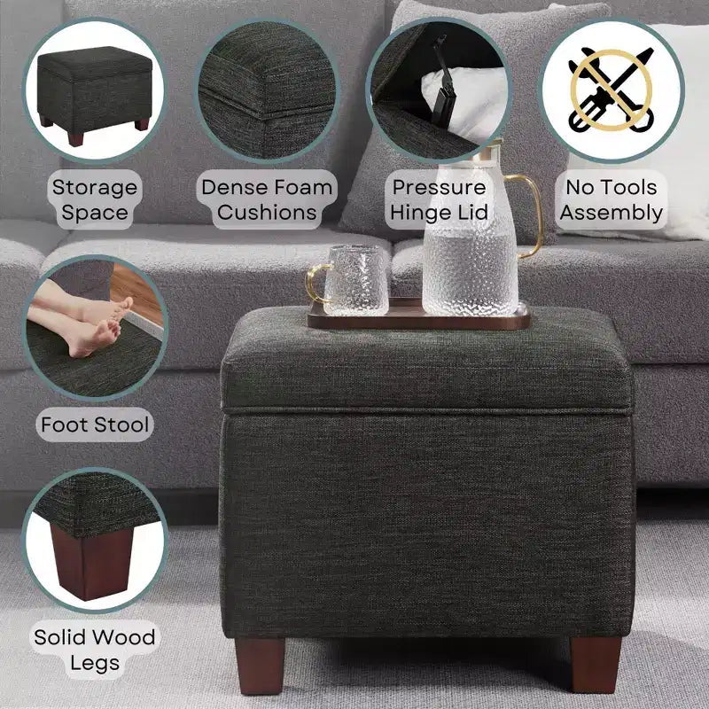 Pouf de rangement Madison Breighton Home