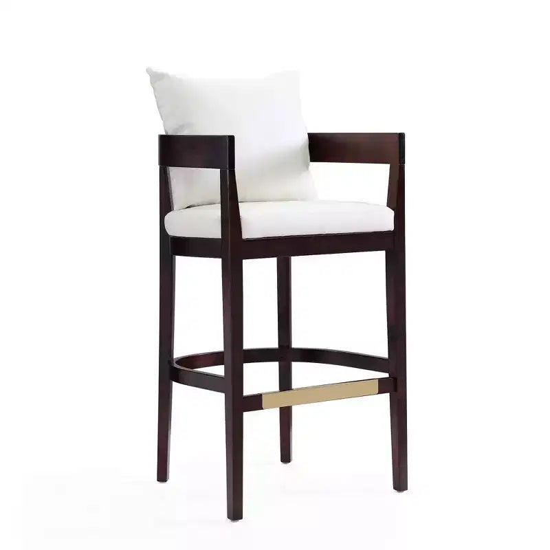 Set of 3 Ritz Upholstered Beech Wood Barstools - Manhattan Comfort