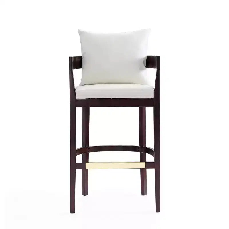 Set of 3 Ritz Upholstered Beech Wood Barstools - Manhattan Comfort