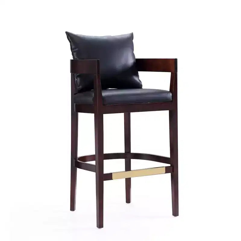 Set of 3 Ritz Upholstered Beech Wood Barstools - Manhattan Comfort