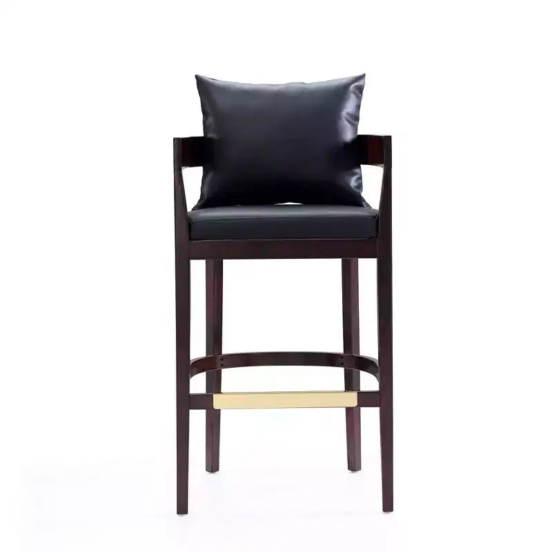 Set of 3 Ritz Upholstered Beech Wood Barstools - Manhattan Comfort