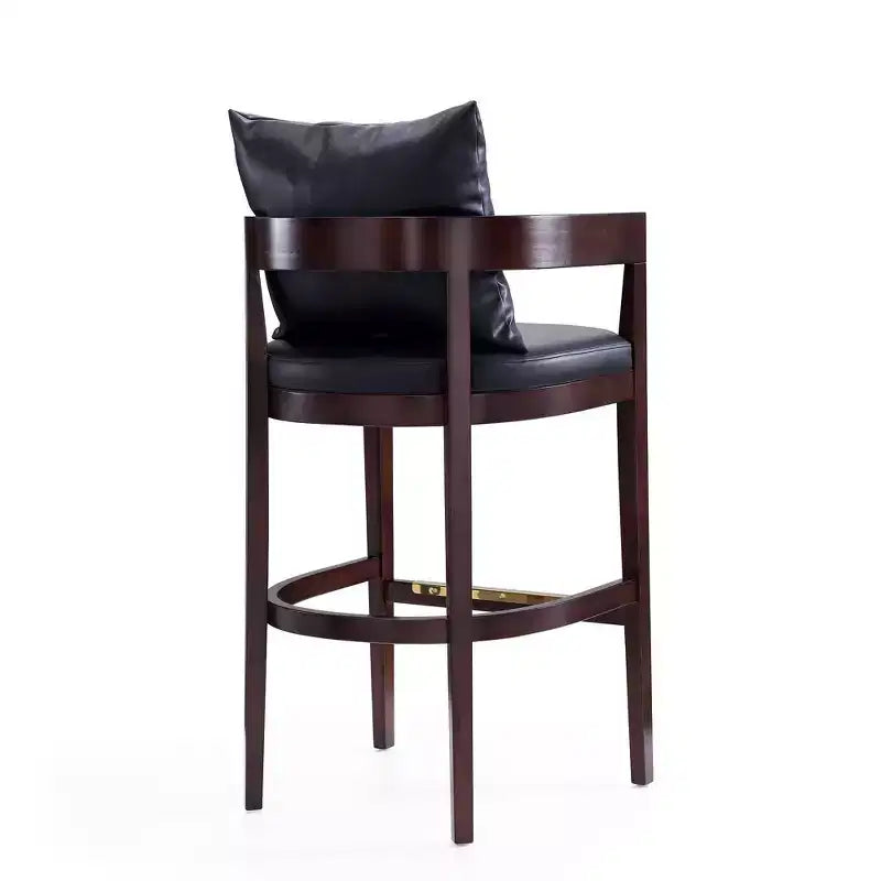 Set of 3 Ritz Upholstered Beech Wood Barstools - Manhattan Comfort