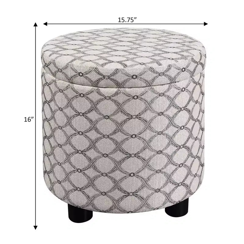 Breighton Home Designs4Comfort Pouf de rangement rond avec couvercle/plateau réversible