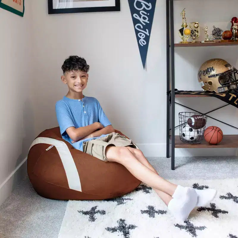 Big Joe Sports Ball Bean Bag Chair, Plush Soft Polyester, Kids