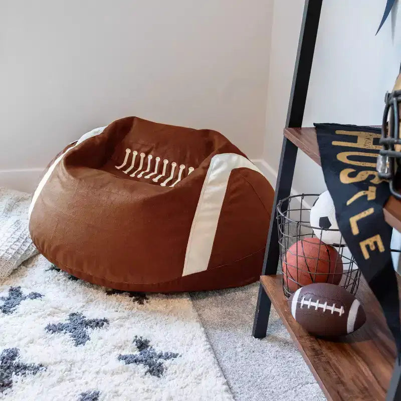 Big Joe Sports Ball Bean Bag Chair, Plush Soft Polyester, Kids