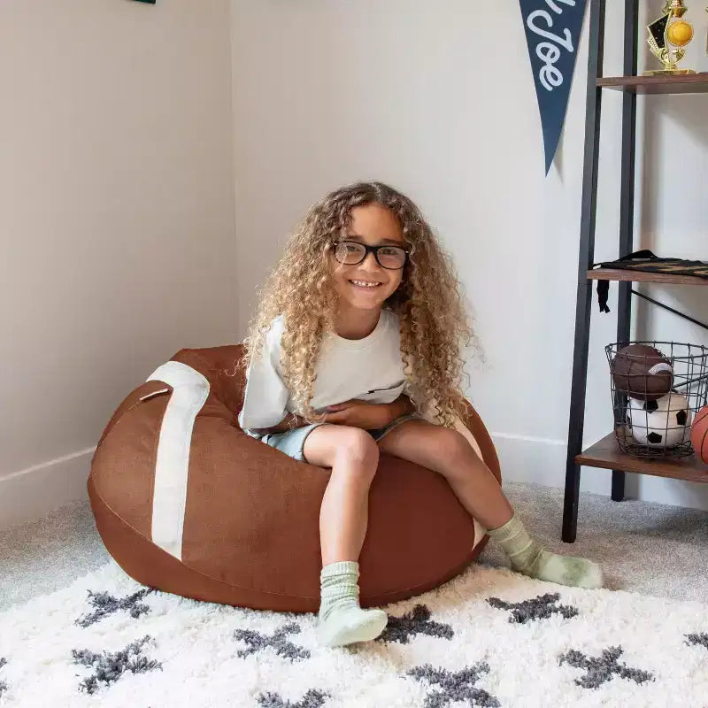 Big Joe Sports Ball Bean Bag Chair, Plush Soft Polyester, Kids