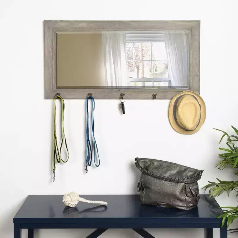36 x 18 Pub Mirror with Metal Hooks - DesignOvation