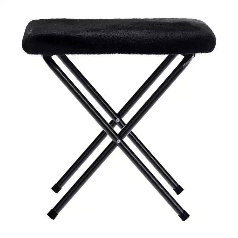 Fauteuil lune pliant en fausse fourrure Flash Furniture Gwen 38 Oversize avec pouf pliant pour dortoir et chambre à coucher