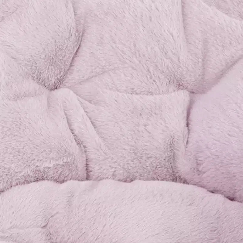 Fauteuil lune pliant en fausse fourrure Flash Furniture Gwen 38 Oversize avec pouf pliant pour dortoir et chambre à coucher