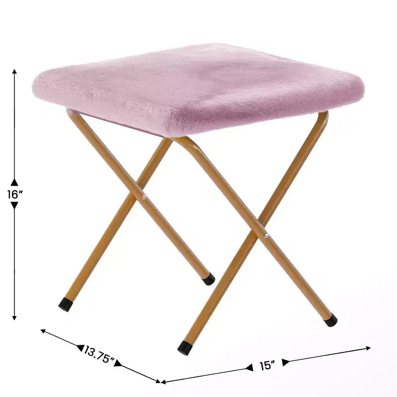 Fauteuil lune pliant en fausse fourrure Flash Furniture Gwen 38 Oversize avec pouf pliant pour dortoir et chambre à coucher