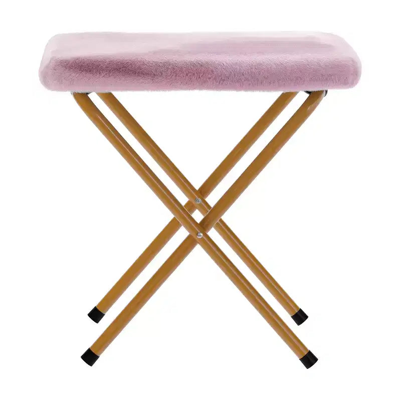 Fauteuil lune pliant en fausse fourrure Flash Furniture Gwen 38 Oversize avec pouf pliant pour dortoir et chambre à coucher