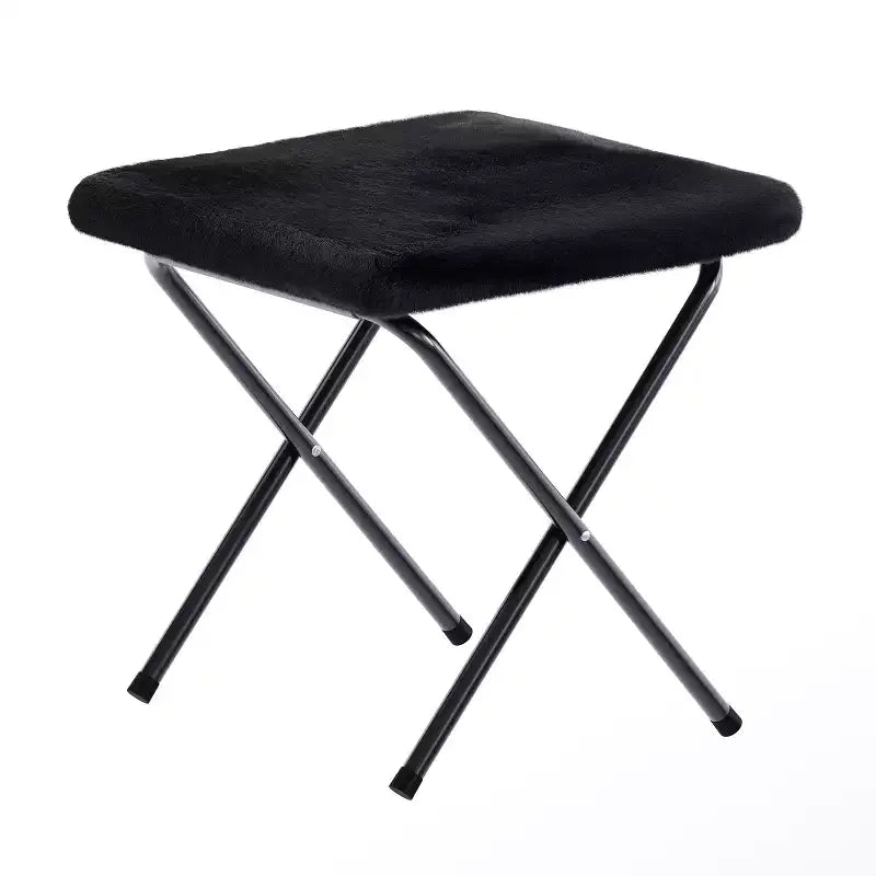 Fauteuil lune pliant en fausse fourrure Flash Furniture Gwen 38 Oversize avec pouf pliant pour dortoir et chambre à coucher